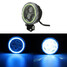 Hi Lo 12V Round LED RGB 9V-30V Spot Headlight Work Light Beam Halo Angel - 2