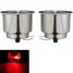 Marine Boat Car Truck Stainless Steel Cup Drink Holder 8LEDs Camper 2pcs Red - 1