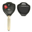 Uncut Battery Flip Key Shell 3 Buttons Remote Toyota Scion Black - 3