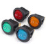 Auto ON OFF SPST Switch Rocker Toggle Round Light 12V DOT LED Motorcycle Car Boat 20pcs - 1