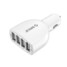 Black White 4 Port USB Car Charger ORICO iPhone Android iPad - 4