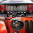 2Pcs Jeep Wrangler JK Headlight Grill Inserts 7pcs Trim Mesh Bezels - 11