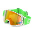 Ski Goggles Anti-Fog Green Motorcycle Racing Frame UV Protection - 2