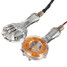 3D Harley Custom LED Lamps Amber Turn Signal Indicator Lights Pair Motorcycle Skull Skeleton - 10