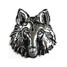 3D Metal Head Stickers Car Sticker Wolf Car Styling Emblem Auto Logo Decals - 1