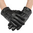 PU Leather Motorcycle Full Finger Winter Mittens Touch Screen Gloves - 1