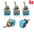 6 PINs 3 Position 250V Toggle Switch 120V 6A 3A ON OFF - 1