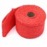 Header Strips Red Shields Heat Insulation Turbo 4.5m Metal Exhaust Pipe Wrap - 3
