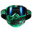 Protect Motorcycle Helmet Lens Green Mask Shield Goggles Full Face Clear Light - 7