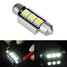 Shape Car Double Bulb White Led Light Canbus Error Free 39MM 3SMD - 1