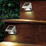 Pathway Led White Light Solar Powered Path Stair Mounted Wall Garden Lamp - 2