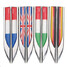 Pair Badge Car Sticker England Italy Flag Emblem Germany Metal - 3
