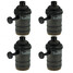 Vintage Light Holder Black Pendant Lamp Socket 4pcs Gold - 1