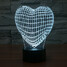 Heart Novelty Lighting Touch Dimming 3d Decoration Atmosphere Lamp Colorful Led Night Light - 6