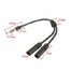 FM Antenna Car Stereo Female Male AUX Adapter Splitter - 2