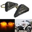 Motorcycle Universal Flush Mount LED Left Right Turn Signal Amber Triangle Light - 1