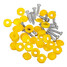 Fitting Number Plate Yellow Car 16pcs Fixing Self Screws Cover Caps - 2