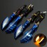 Amber 4pcs Skull Indicator Universal Motorcycle LED Turn Signal Light - 1