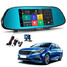 WIFI GPS 1080p Camera HD Dual Lens 7 Inch Car DVR Camera Android 3G Rear View Mirror Dash - 2