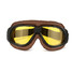 Brown Anti-UV Frame Scooter Motorcycle Retro Goggles Helmet Windproof Glasses Flying - 3