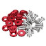 20pcs CNC Aluminum Dress Up Engine Bumper Fender Washer Kit Bolt - 9