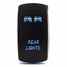 Blue Polaris RZR Backlit UTV LED Ranger Rear Light Rocker Switch - 2