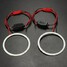 Pair Headlight 70mm Red COB LED Angel Eyes Halo Ring - 6