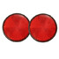 Red Universal ATV Motorcycles Round 2Pcs Dirt Bikes Reflectors 2inch - 1