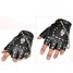 Cool Motorcycle Half Finger Gloves Chain Punk Skull Leather Rivet - 6