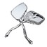 Rear View Mirrors Chrome Skull Side 8MM 10MM Universal Motorcycle Claw - 3