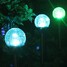 Set Crackle Solar Ball Stake Glass Light - 4