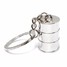 Keyfob Bucket Car Mini Keychain Silver Metal Keyring Model Piston - 2