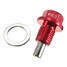 Anodized Drain Plug Magnet M12x1.25 Oil Red Magnetic Engine - 3