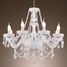 White Chandelier Living Crystal Lights Modern - 7