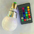 Bulb Ac 85-265v Colorful Rgb Remote Control E26/e27 5w - 2