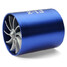 Supercharger Blue Fan Turbine Gas Saver Turbo Dual Power Air Intake - 2