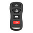 Remote Fob Entry Key 4 Button Case For Nissan Shell - 4