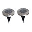 2pcs Ground Path Lamp Way Outdoor Buried Solar Power Light - 1