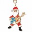 Santa Metal Keychain Car Purse Bag Rhinestone Head Key Chain Ring Pendant - 2