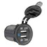 2.1A Sockets Waterproof Dual USB Power Charger Car Vehicle - 2