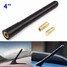 Black Short AM FM Fit Car Truck Inch Universal Screw-On Mast Antenna Aerial - 5