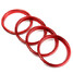 Outlet Circle Red 4pcs Bright Air Conditioner Audi A3 Decorative Rings - 2