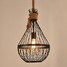 Cafe Bar Shade Retro Pendant Lights Hemp Dining Room - 1