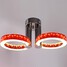 Red Chandelier White Light 36w Acrylic Led Warm - 1