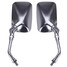 10mm Motorcycle Rear View Mirrors Sliver Chrome - 3
