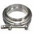 Intercooler 3.5 Inch Flanges Downpipe V-Band Clamp Turbo Exhaust Stainless - 6