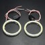 Outside Pair 60SMD Angel Eye 70mm 12V 10W COB White Ring Headlight Aperture - 9