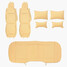 Headrest Seats Seat Cover Cushion Car PU Leather Lumbar Front Rear Pillow - 4