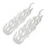 decorative sticker Flame A pair Car Silver Shaped - 4