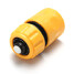 Car Washing Yellow Plastic Hose Pipe Water Stop Connector - 1